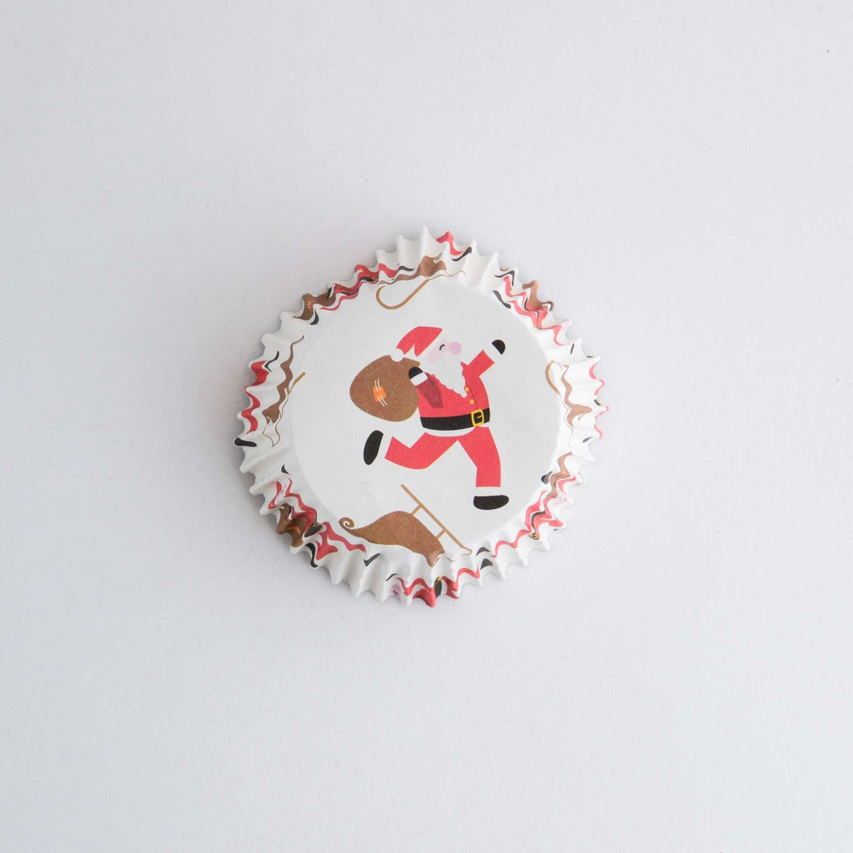 Santa And Sleigh Foil Lined Cupcake Cases Pk/30