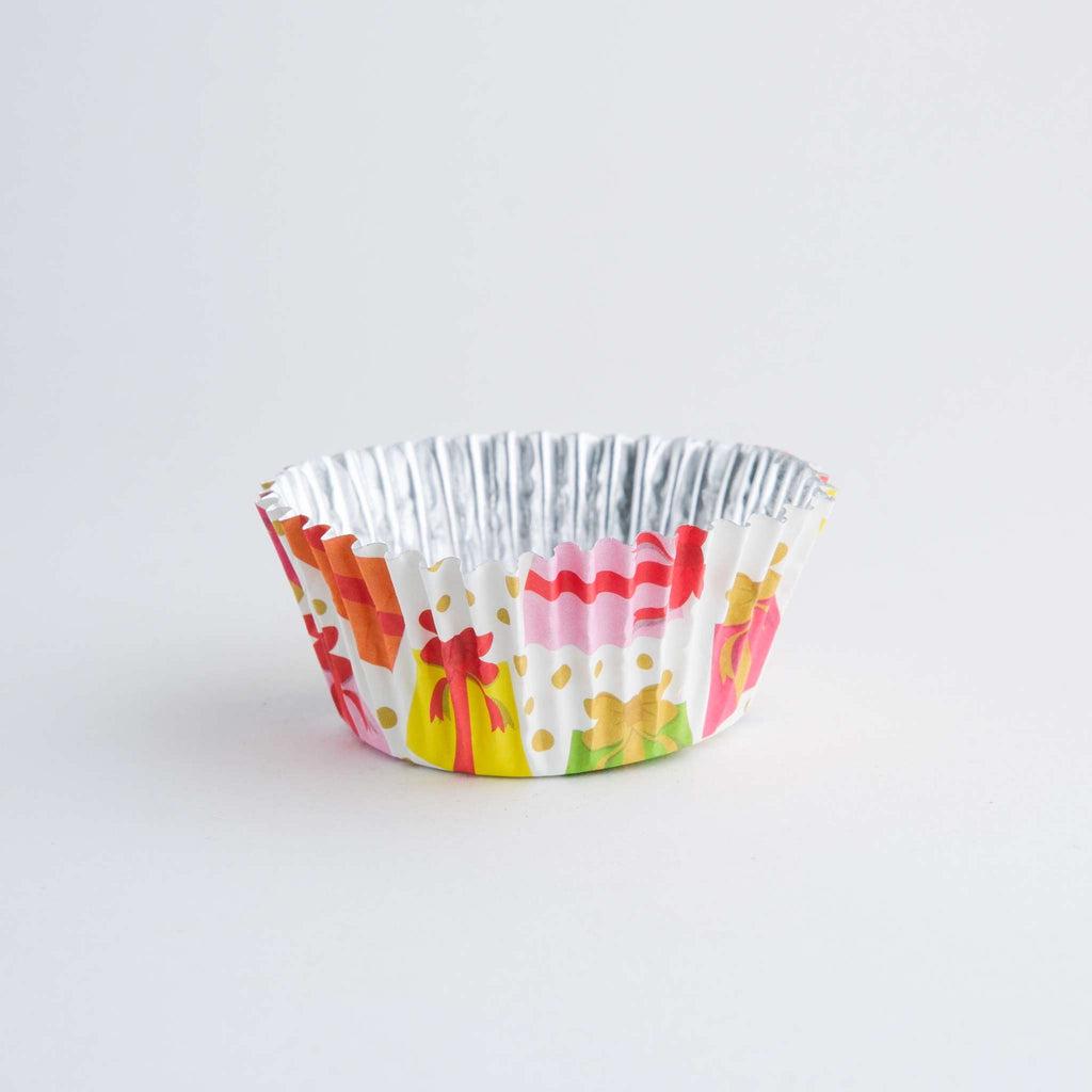 Navidad Cápsulas para Cupcakes forradas de Aluminio - Regalos Envueltos (Set de 30)