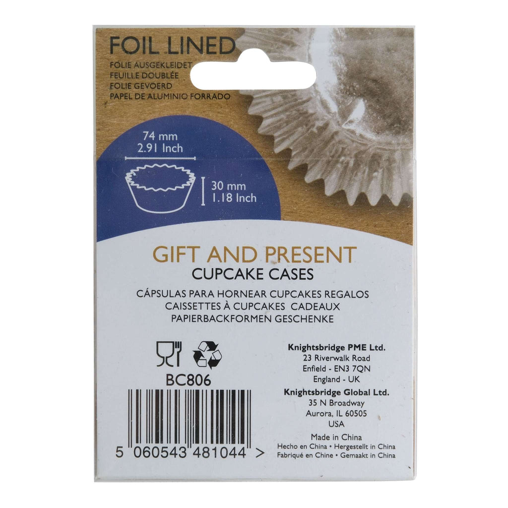 Navidad Cápsulas para Cupcakes forradas de Aluminio - Regalos Envueltos (Set de 30)