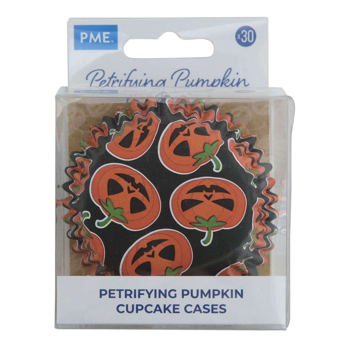 Petrifying Pumpkin Foil Lined Cupcake Cases Pk/30
