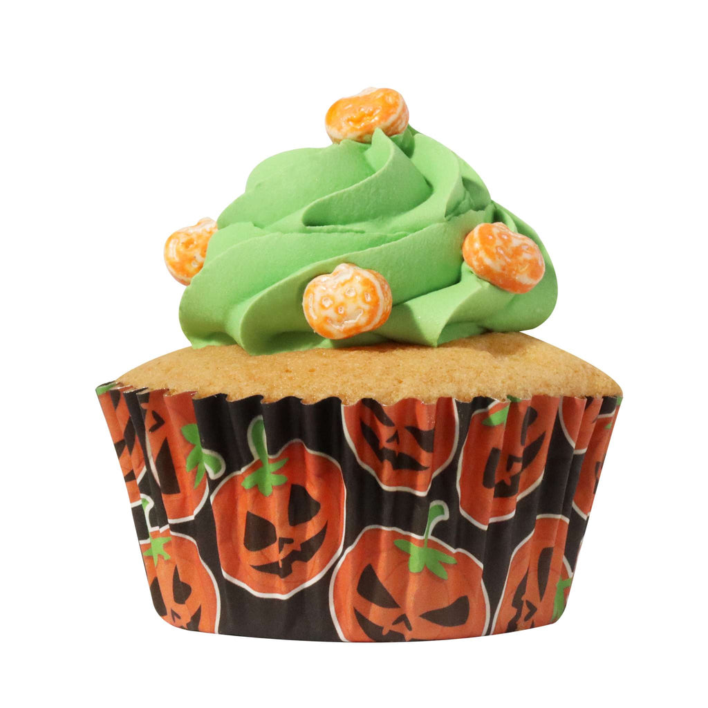 Halloween Caissettes à cupcakes en Aluminium - Citrouilles Pétrifiantes (30 pièces)