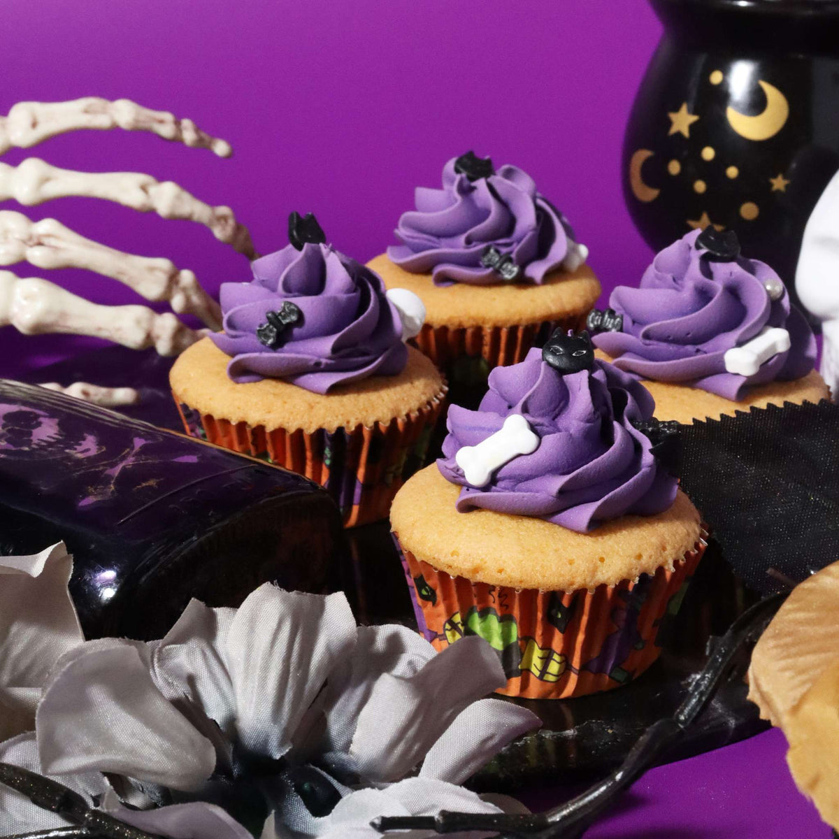 Halloween Cápsulas para Cupcakes forradas de Aluminio - Brujas Malvadas (Set de 30)