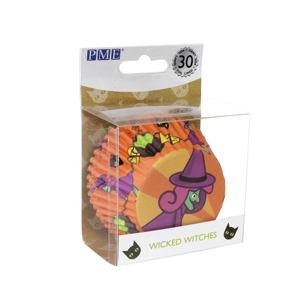 Halloween Caissettes à cupcakes en Aluminium - Sorcières Maléfiques (30 pièces)