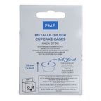 Metallic Silver Cupcake Cases Pk/30