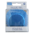 Metallische Backförmchen - Blau 30er Pack