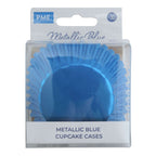 Metallische Backförmchen - Blau 30er Pack