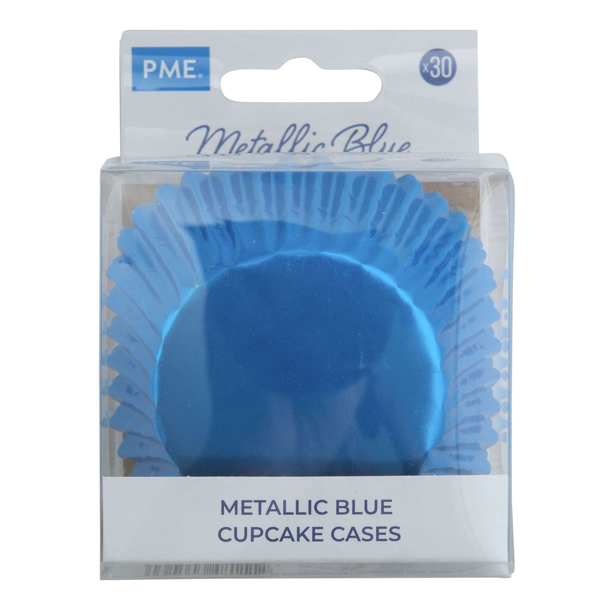 Metallische Backförmchen - Blau 30er Pack
