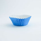 Metallische Backförmchen - Blau 30er Pack