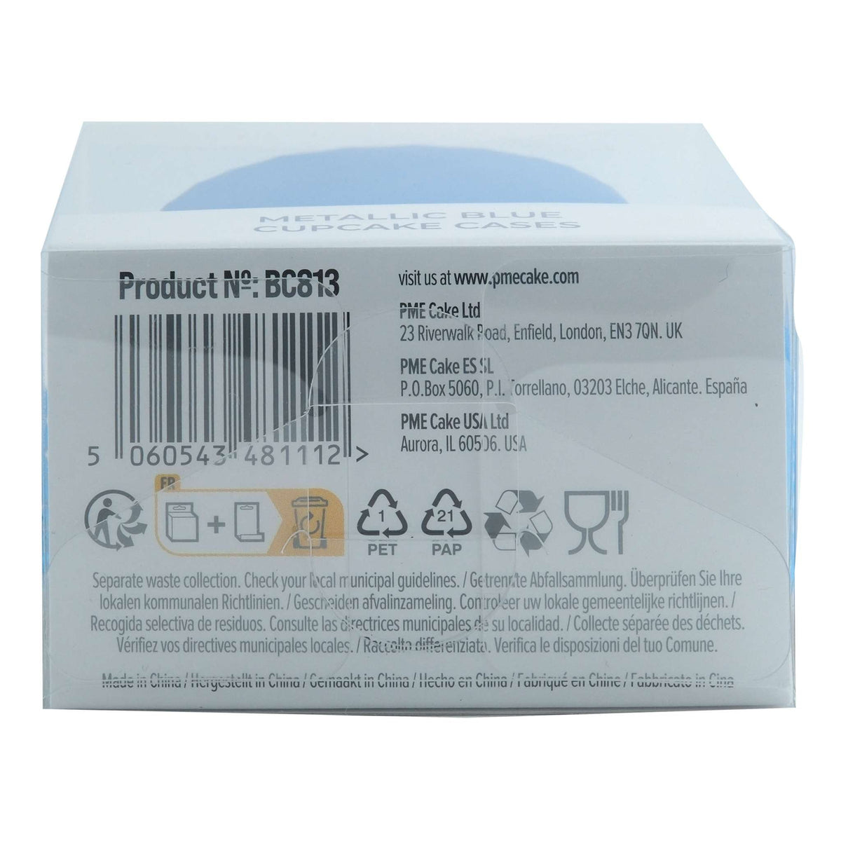 Metallische Backförmchen - Blau 30er Pack