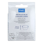 Metallische Backförmchen - Blau 30er Pack
