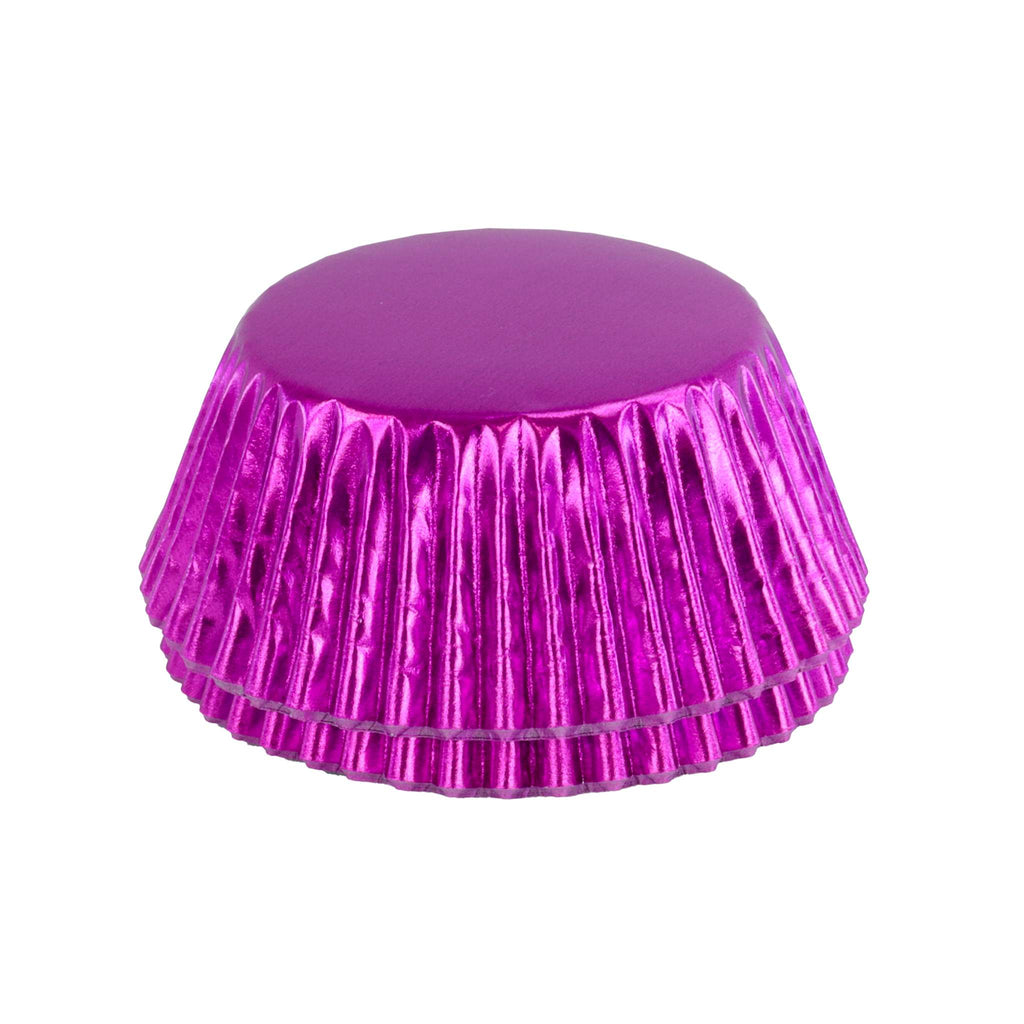 Metallische Backförmchen - Lila 30er Pack