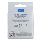 Metallische Backförmchen - Lila 30er Pack