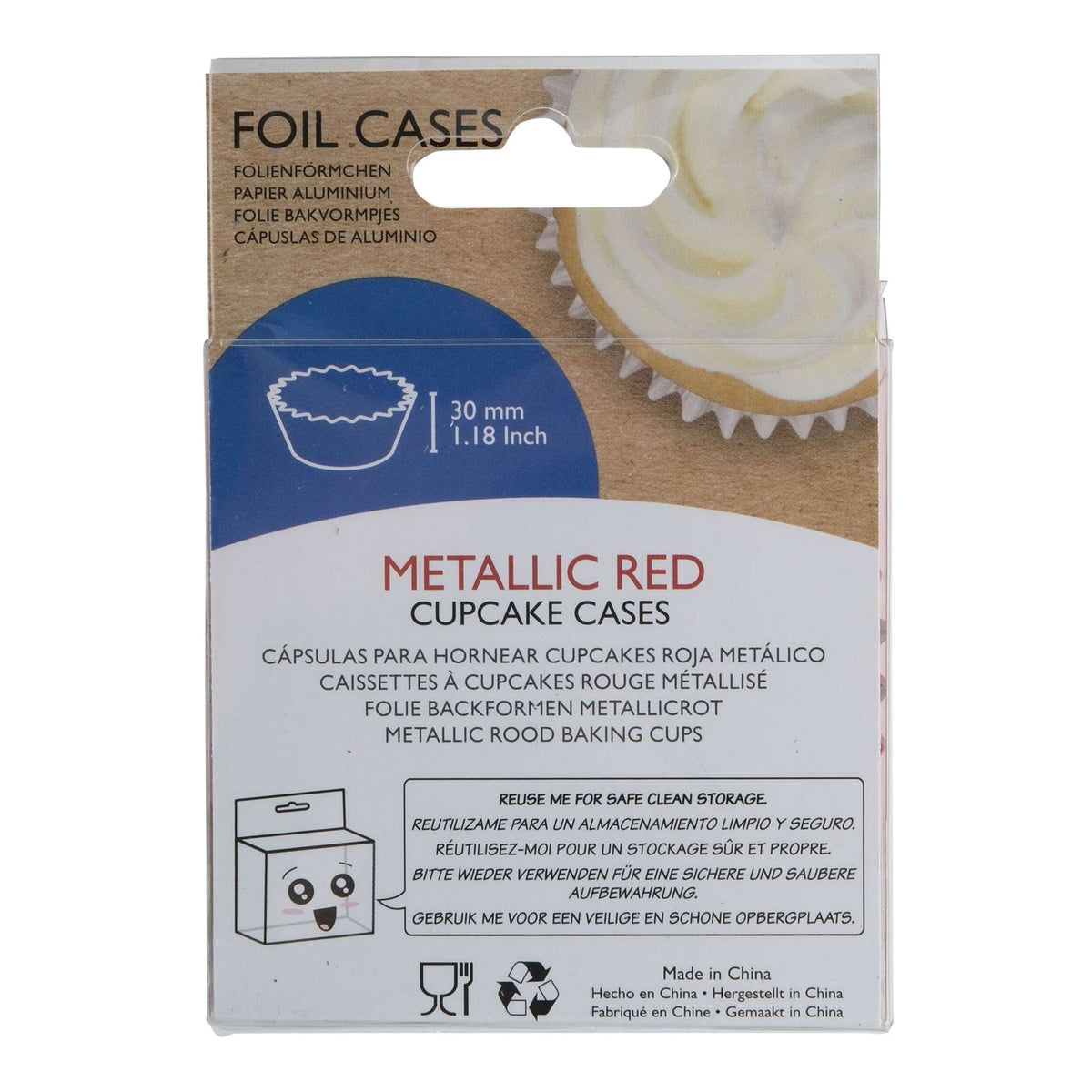 Metallic Red Cupcake Cases Pk/30