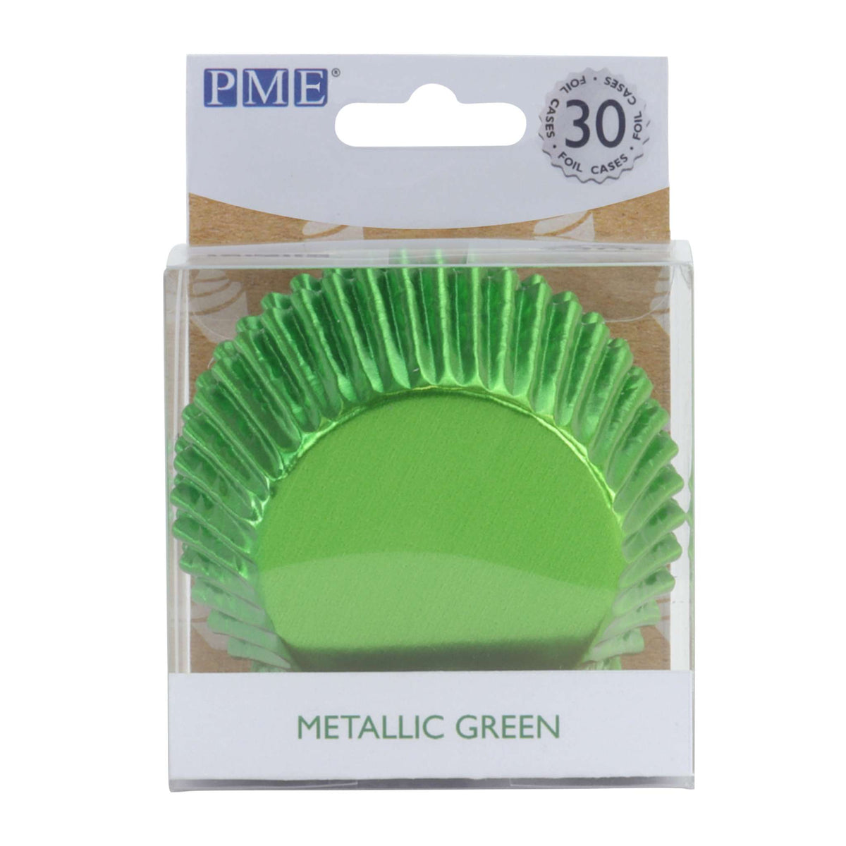 Metallische Backförmchen - Grün 30er Pack