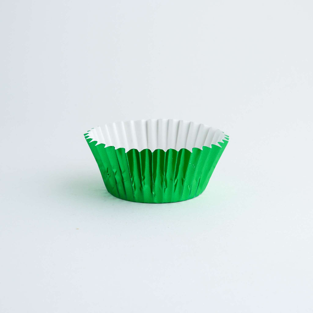 Metallische Backförmchen - Grün 30er Pack