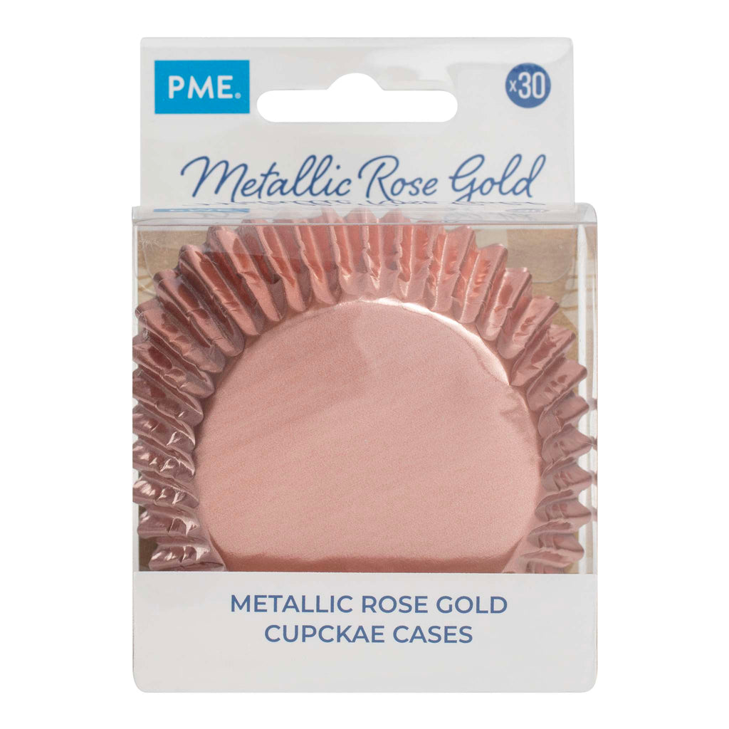 Metallische Backförmchen - Roségold 30er Pack