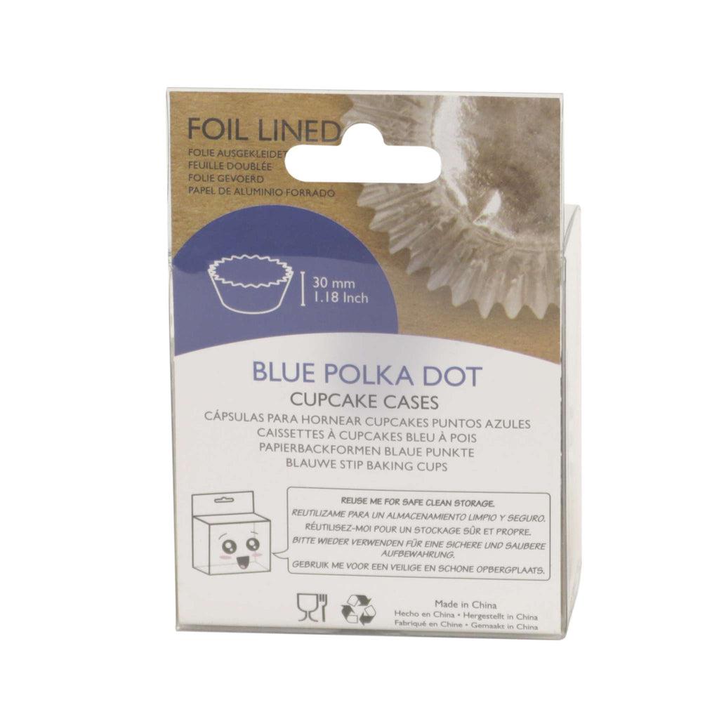 Cápsulas Forradas de Aluminio - Lunares Azules, Pack de 30