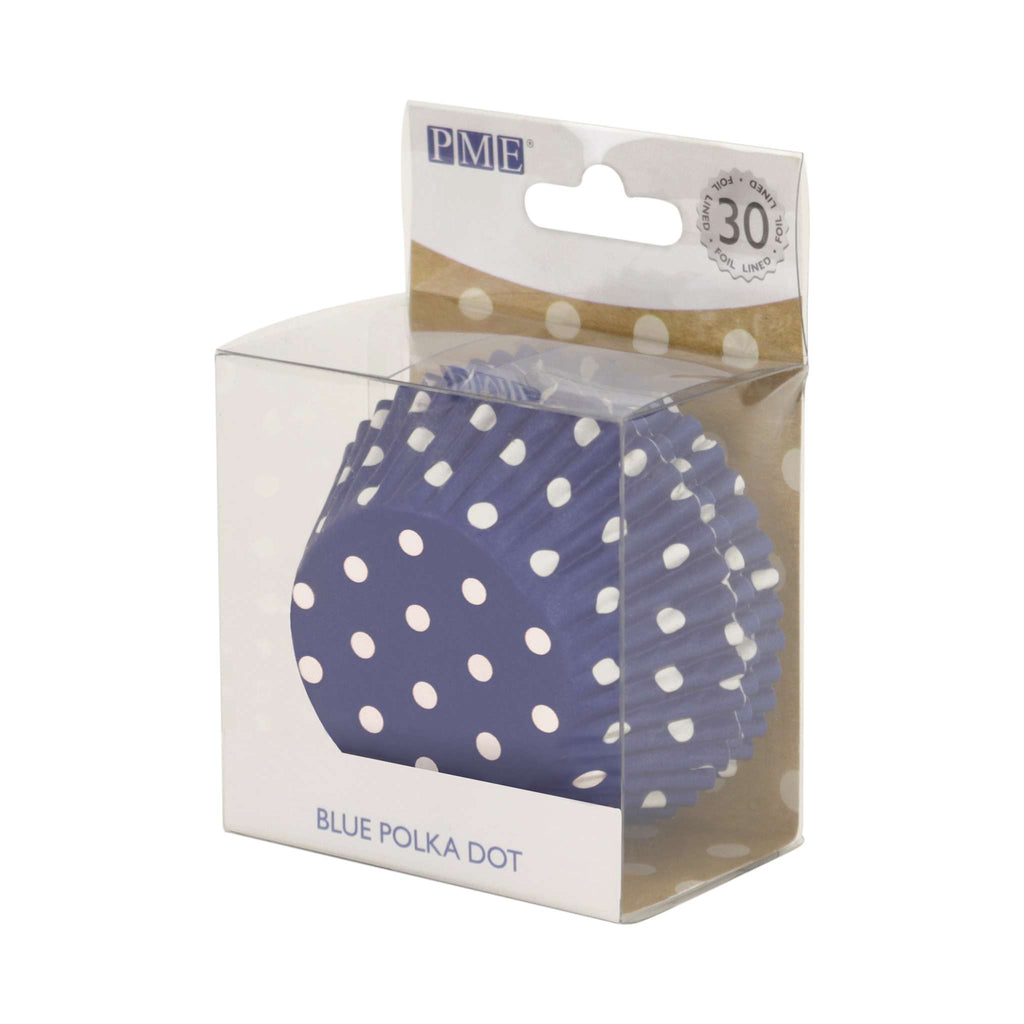 Cápsulas Forradas de Aluminio - Lunares Azules, Pack de 30
