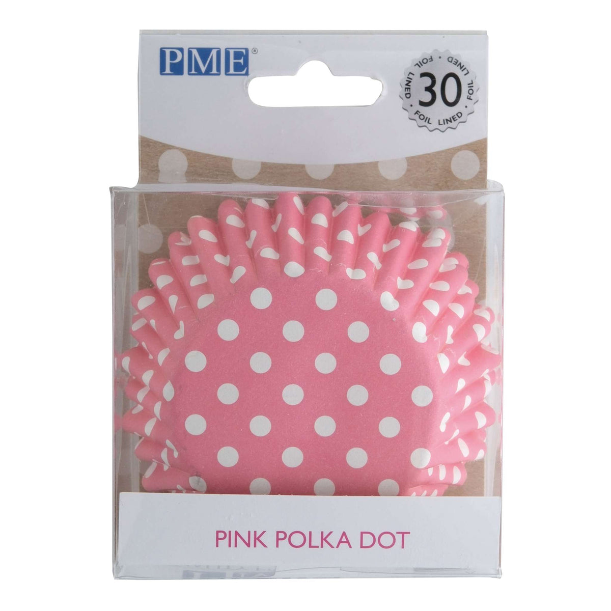 Cupcake-Förmchen folienbeschichtet - Rosae Punkte 30er Pack