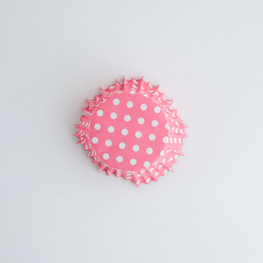 Pink Polka Dot Foil Lined Cupcake Cases Pk/30