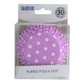 Purple Polka Dot Foil Lined Cupcake Cases Pk/30