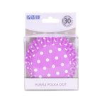 Purple Polka Dot Foil Lined Cupcake Cases Pk/30