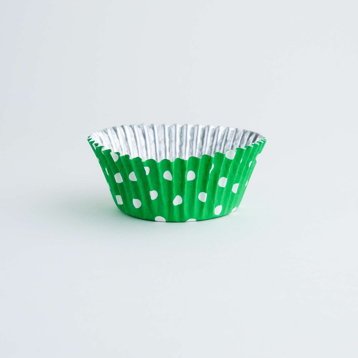 Green Polka Dot Foil Lined Cupcake Cases Pk/30