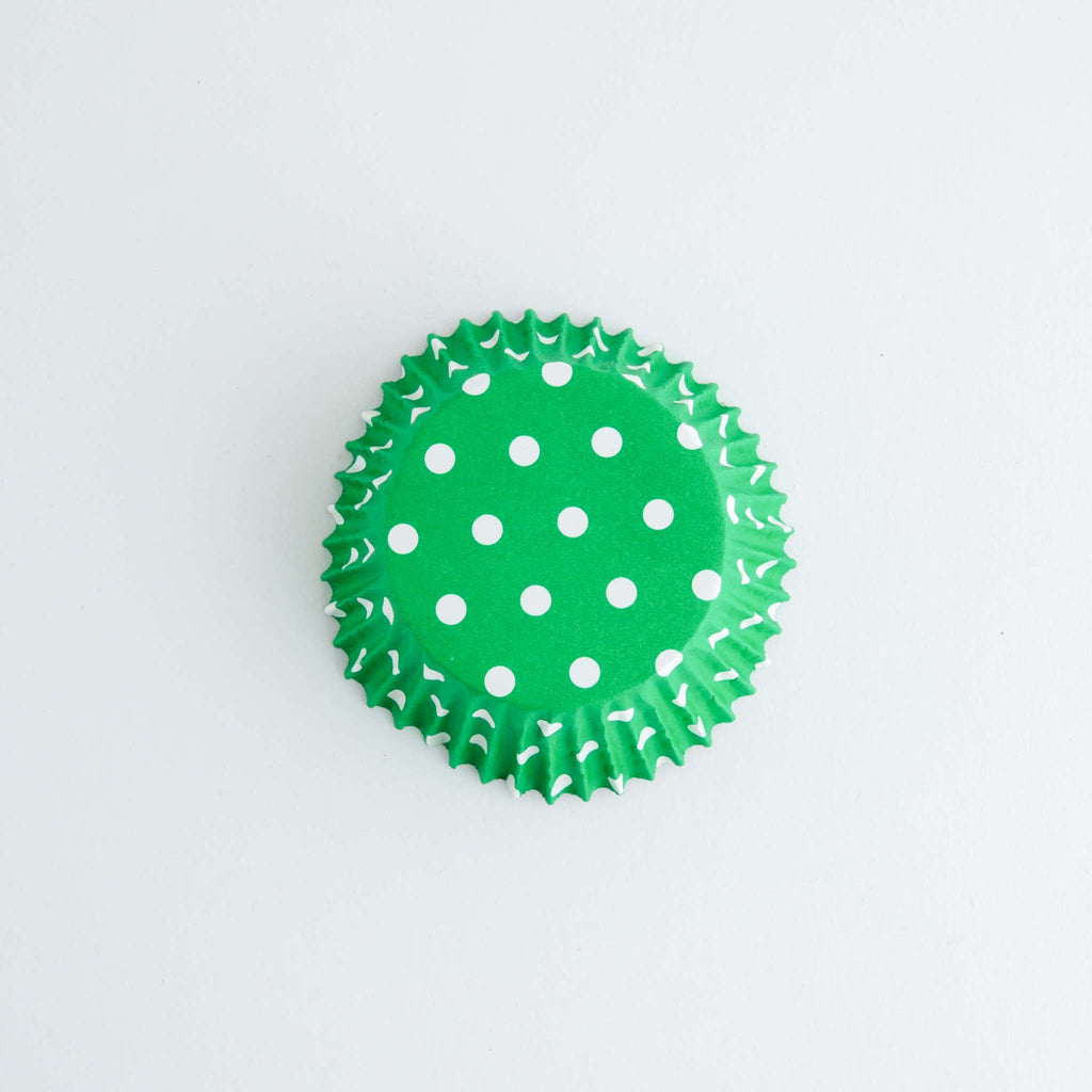 Caissettes à cupcakes doublées de feuille d'aluminium - Pois verts Pk/30