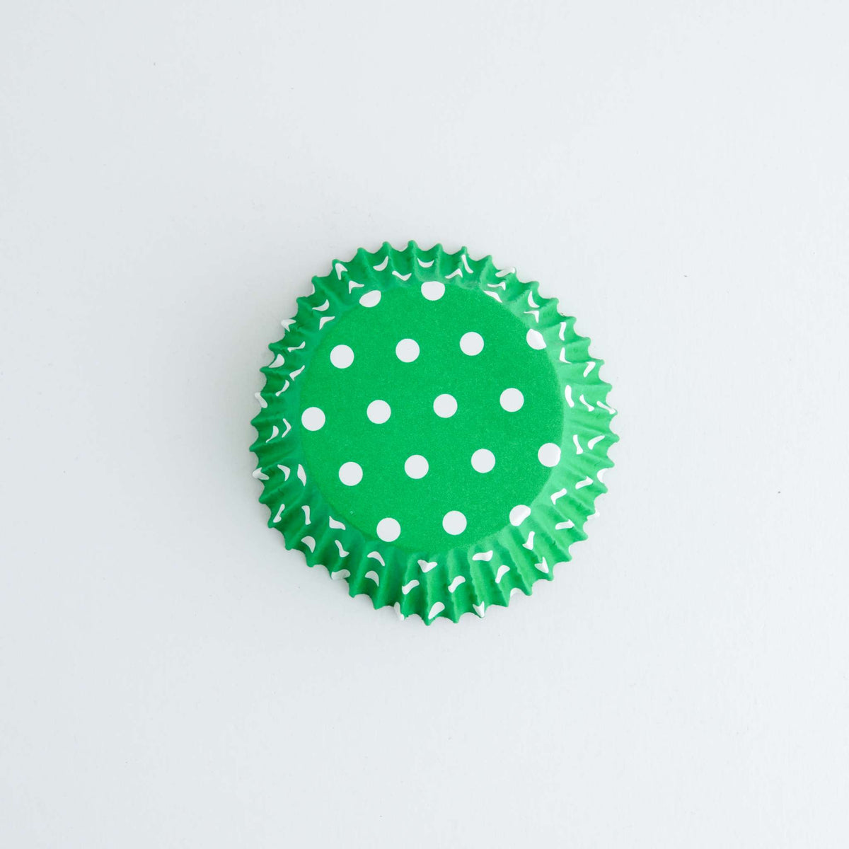 Green Polka Dot Foil Lined Cupcake Cases Pk/30