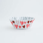Caissettes à cupcakes en Aluminium (Set de 30), Cœurs d'amour Rouges