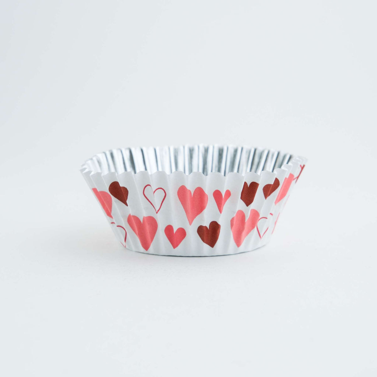 Caissettes à cupcakes en Aluminium (Set de 30), Cœurs d'amour Rouges