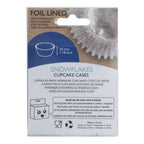 Kerst Cupcake Vormpjes met Folievoering - Sneeuwvlokken (30 stuks)