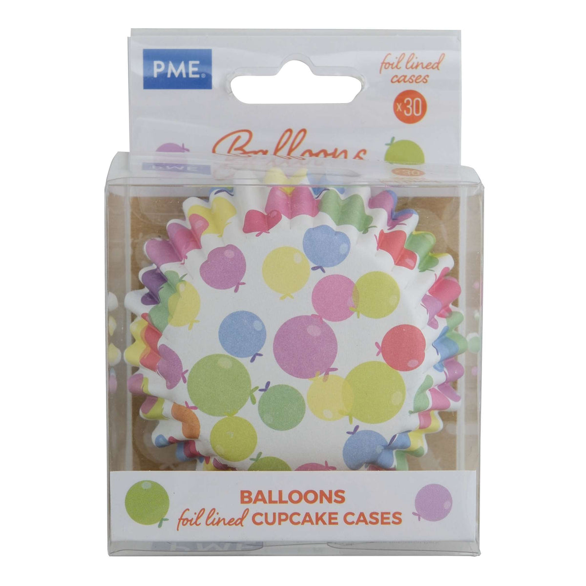 Balloons Foil Lined Cupcake Cases Pk/30