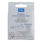 Football Foil Lined Cupcake Cases Pk/30