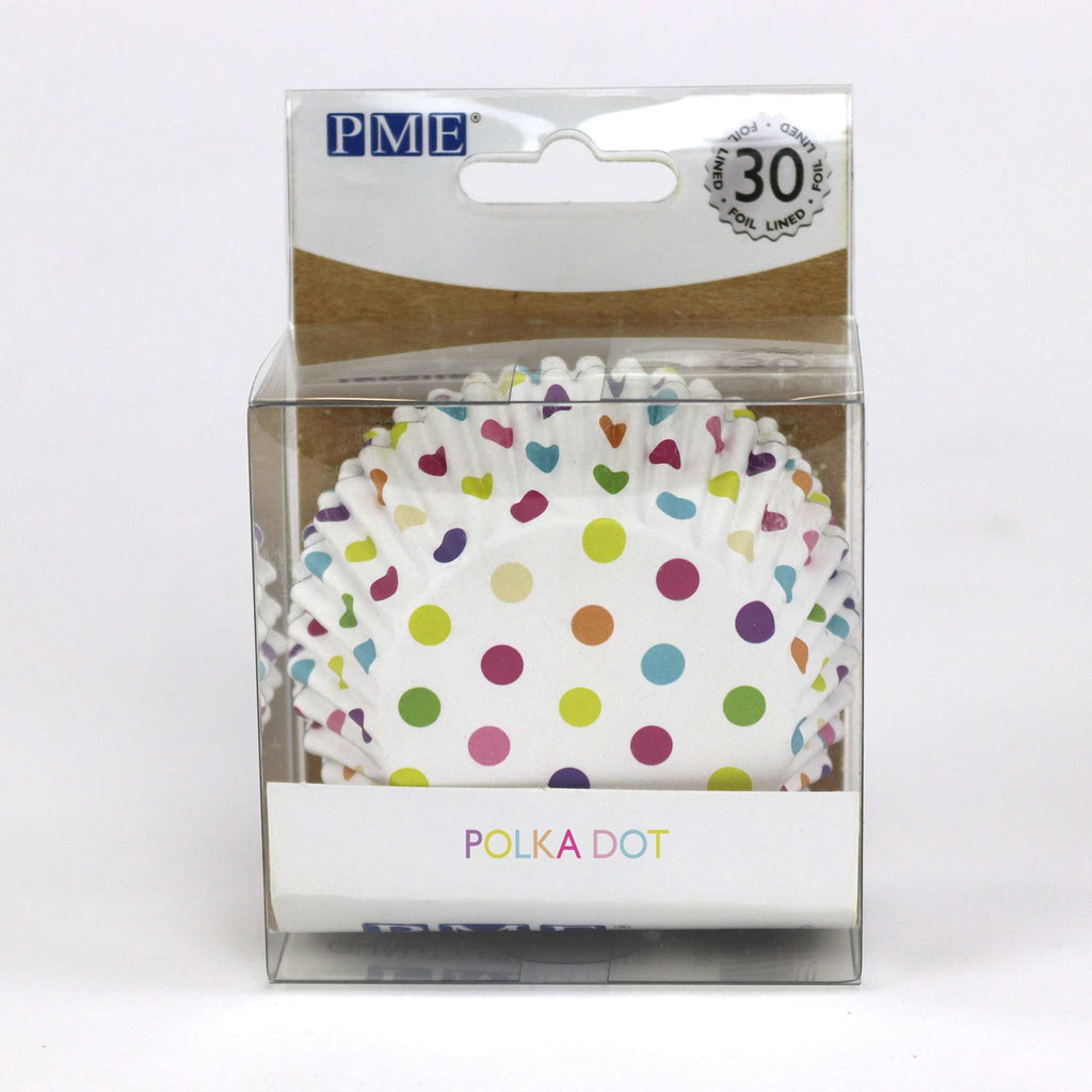 Polka Dot Foil Lined Cupcake Cases Pk/30