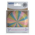 Caissettes à cupcakes doublées de feuille d'aluminium - Couleurs licorne Pk/30