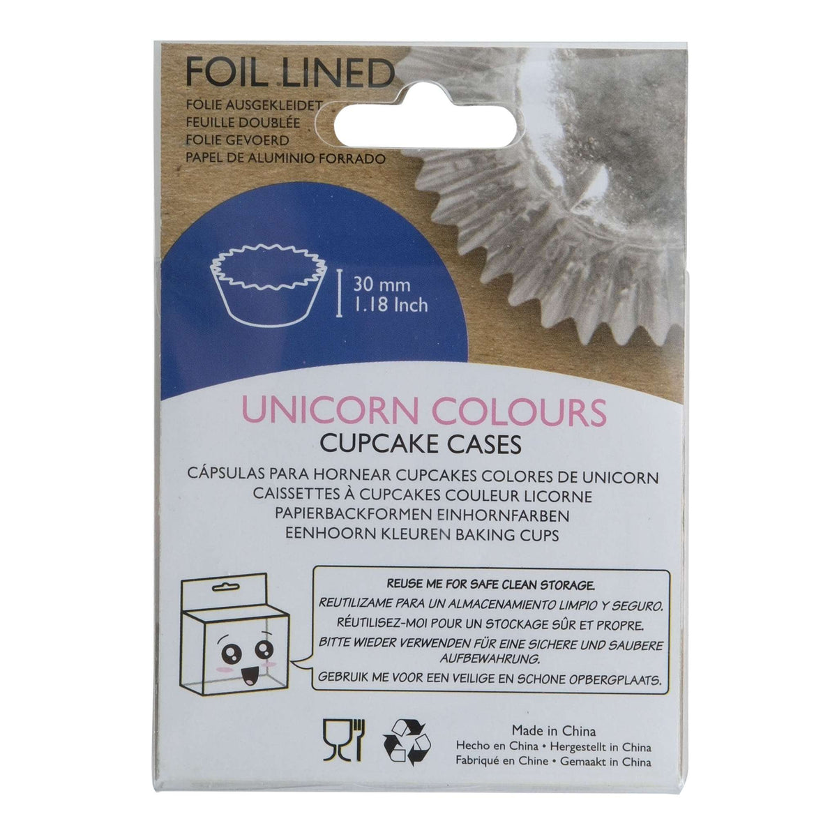 Cápsulas Forradas de Aluminio - Colores de Unicornio, Pack de 30