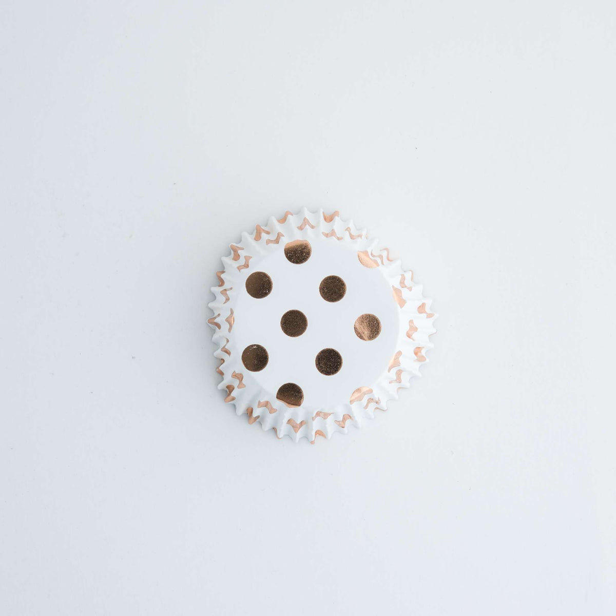 Rose Gold Polka Dot Foil Lined Cupcake Cases Pk/30