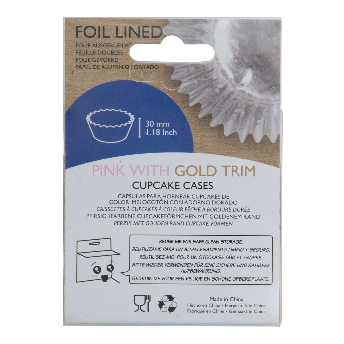 Cápsulas Forradas de Aluminio - Rosas con Borde de Aluminio Dorado, Pack de 30