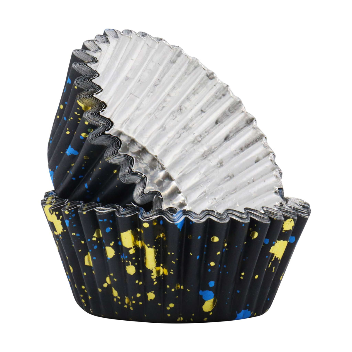 Black & Gold Flecks Foil Lined Cupcake Cases Pk/30