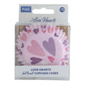 Love Hearts Foil Lined Cupcake Cases Pk/30