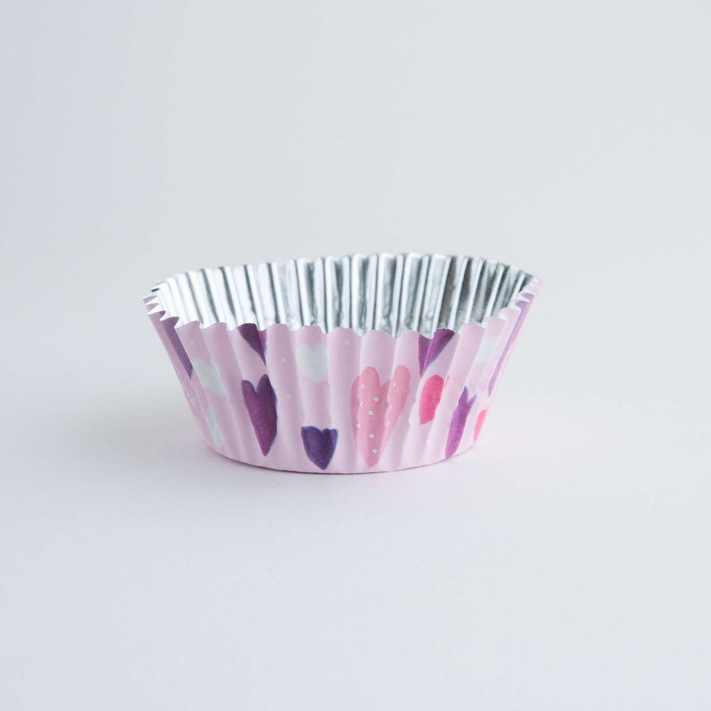 Love Hearts Foil Lined Cupcake Cases Pk/30
