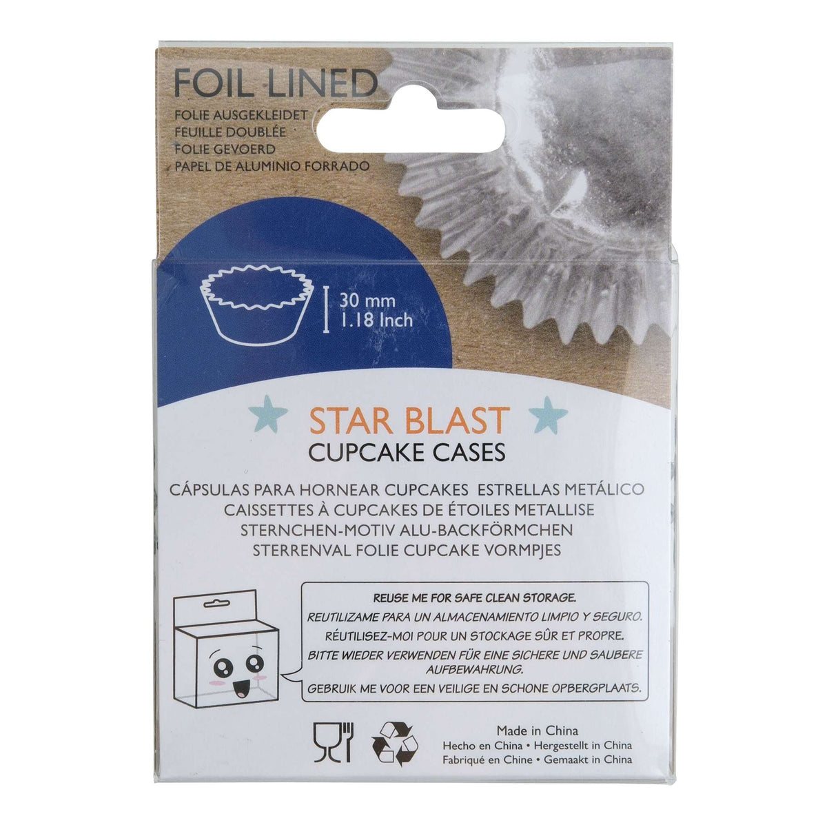 Cupcakevormpjes met folievoering - Sterrenexplosie Pk/30