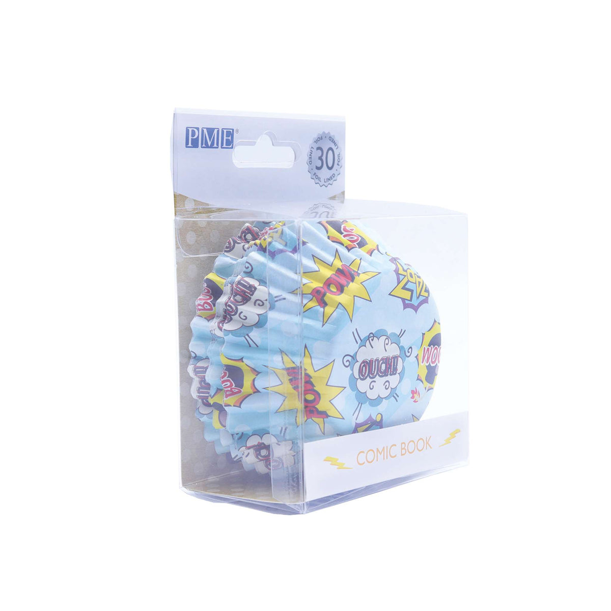 Cupcake-Förmchen mit Folienauskleidung - Comic Book, Packung mit 30 Stück