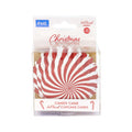 Weihnachtliche folienbeschichtete Cupcake-Förmchen - Zuckerstangenstreifen (30 Stück)