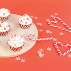 Navidad Cápsulas para Cupcakes forradas de Aluminio - Rayas de Bastón de Caramelo (Set de 30)