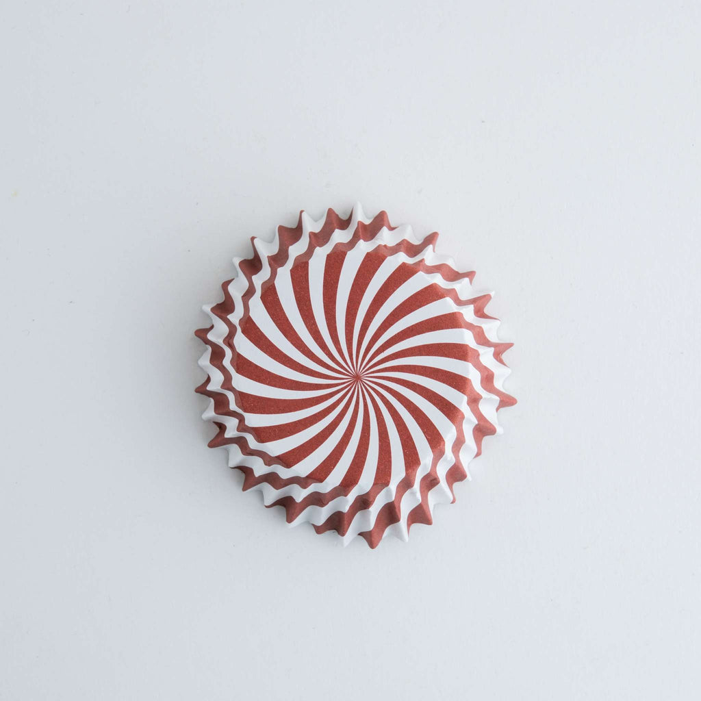 Navidad Cápsulas para Cupcakes forradas de Aluminio - Rayas de Bastón de Caramelo (Set de 30)