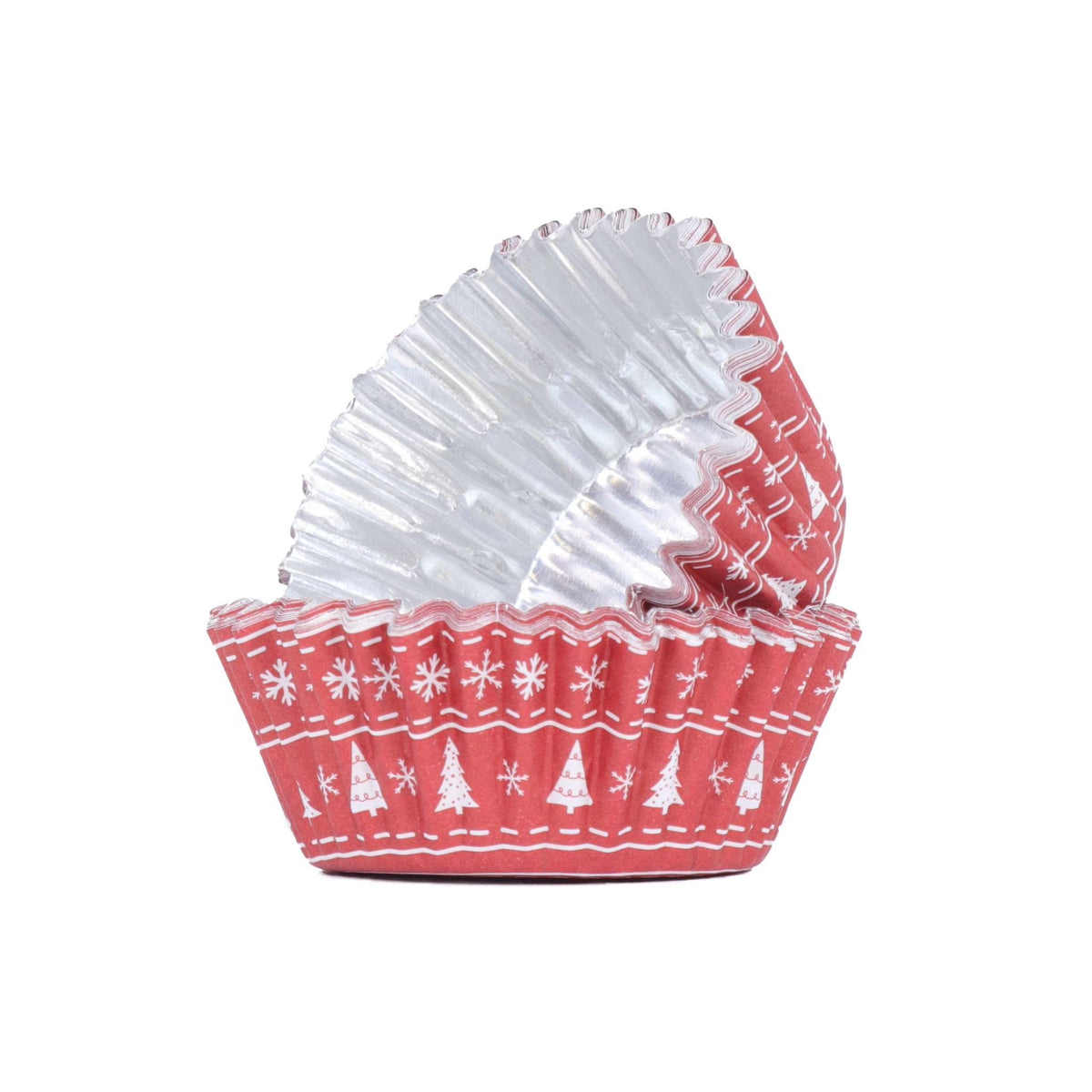 Navidad Cápsulas para Cupcakes forradas de Aluminio - Suéter Navideño (Set de 30)