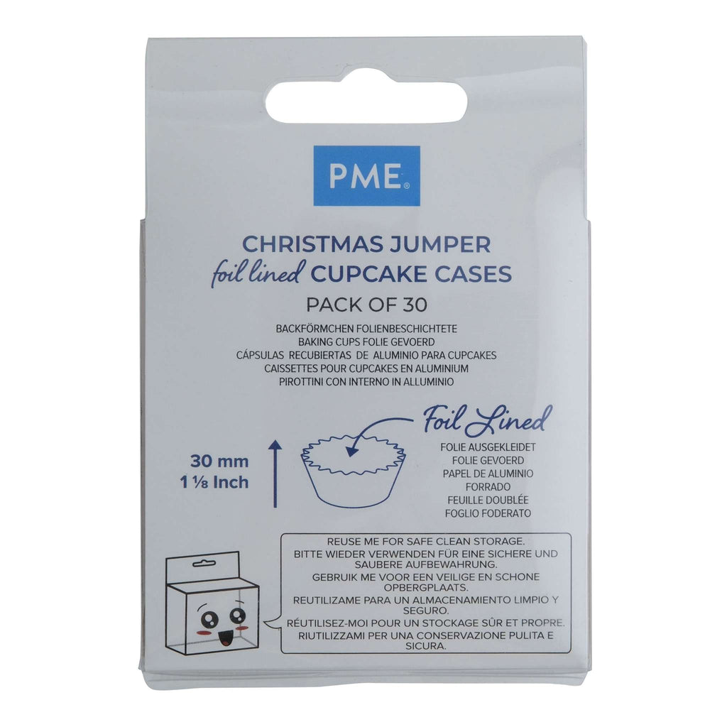 Noël Caissettes à cupcakes en Aluminium - Pull de Noël (30 pièces)