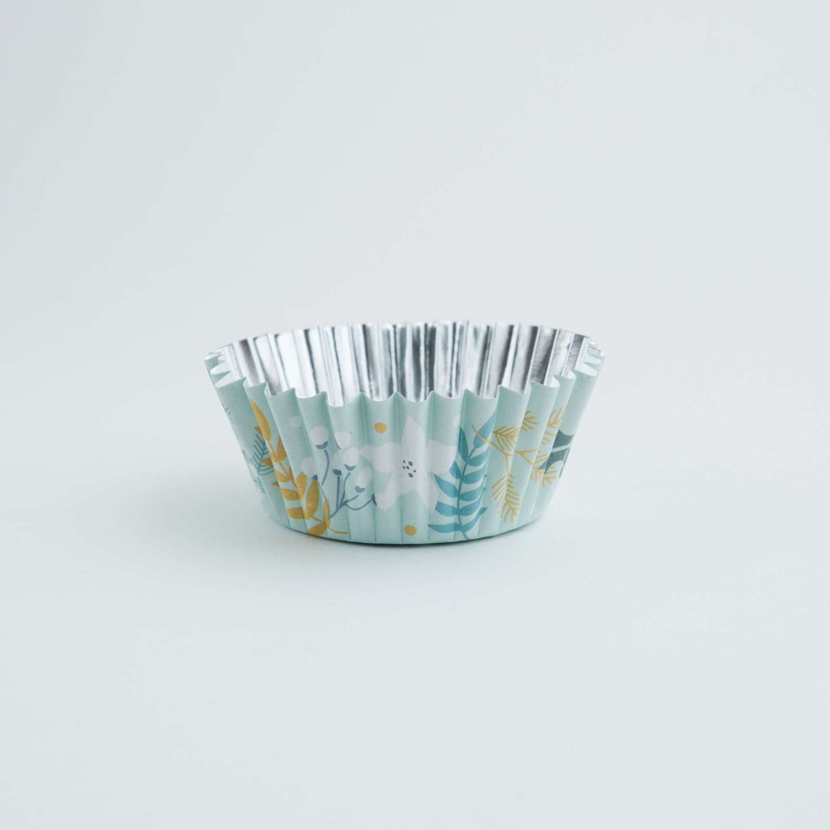 Navidad Cápsulas para Cupcakes forradas de Aluminio - Motivos Florales Festivos (Set de 30)